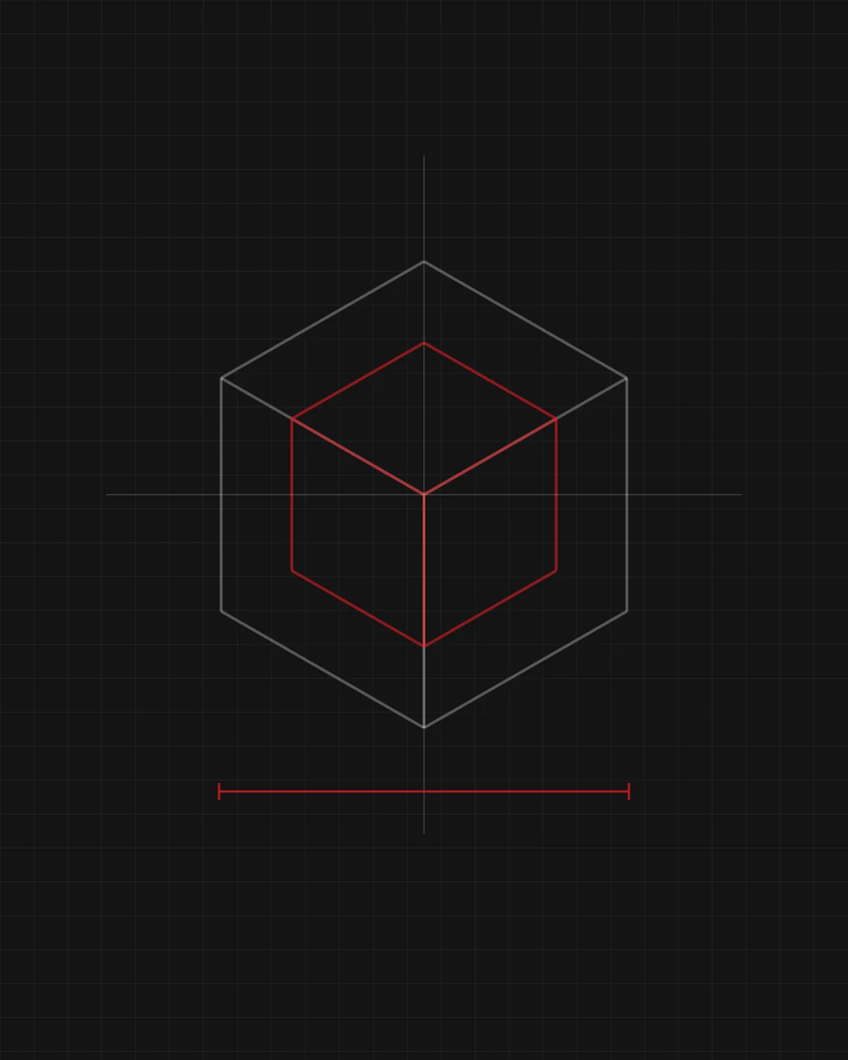 CAD model — isometric drafting render